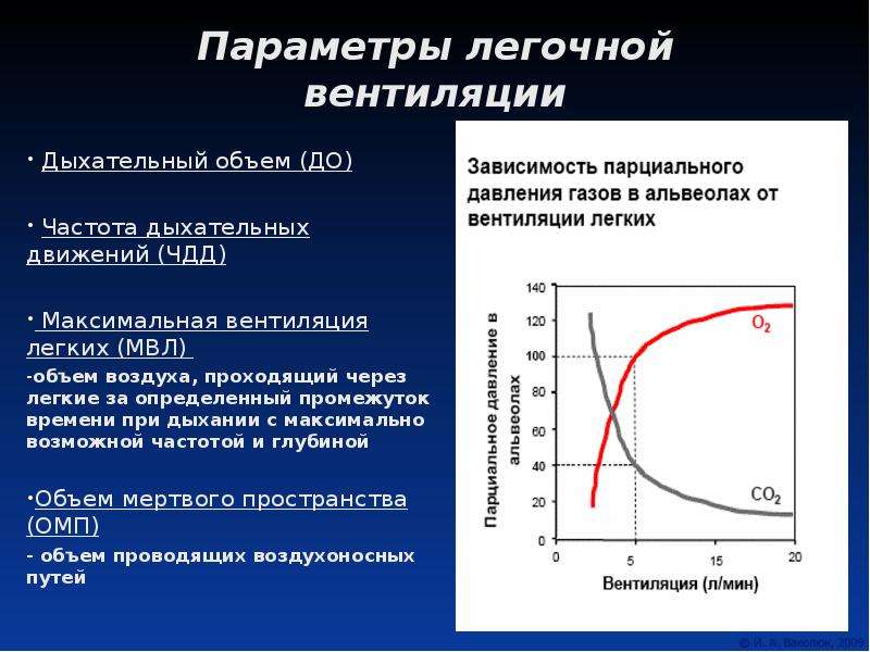 Легочная вентиляция составляет