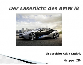 Der Laserlicht des BMW i8