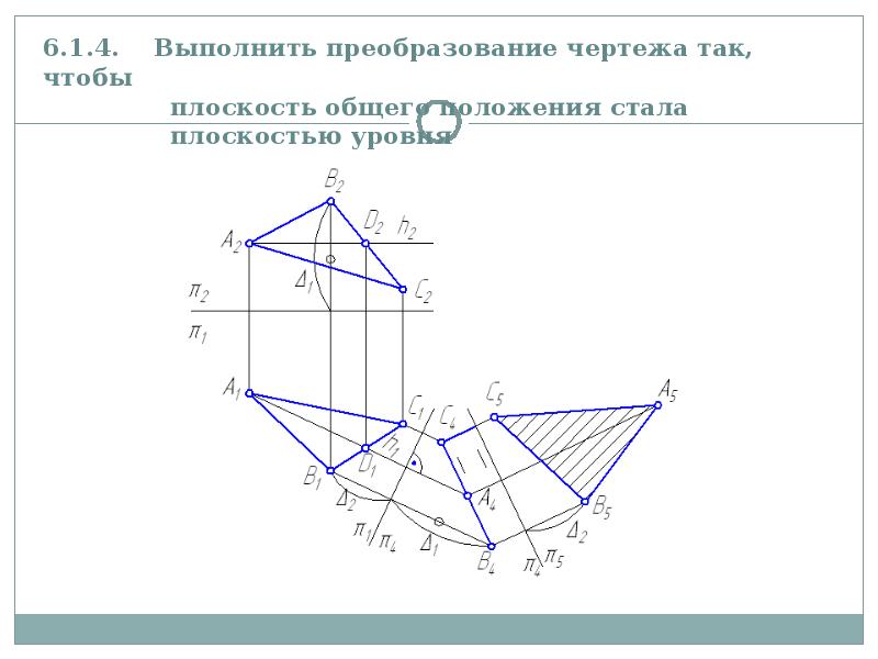 Плоскости уровня на чертеже