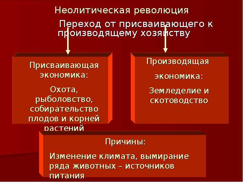 Последствия неолитической революции таблица