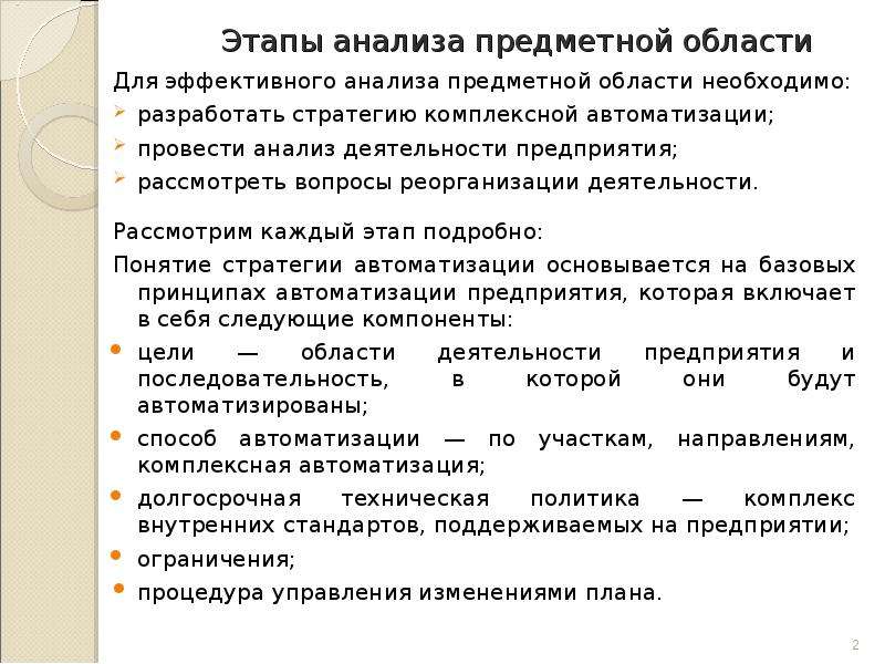 Предметный анализ