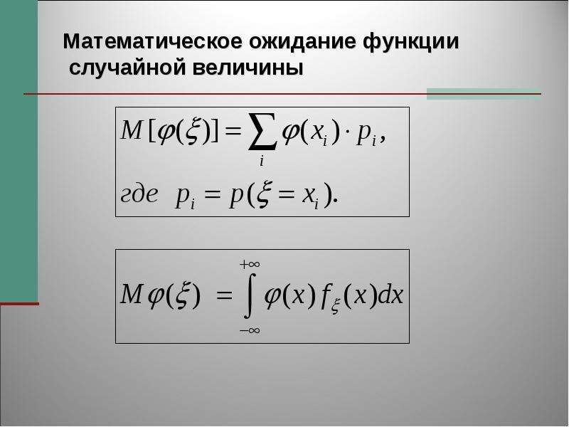 Математическое ожидание функции распределения. Математическое ожидание функции. Матожидание функции. Математическое ожидание случайной величины. Мат ожидание функции.