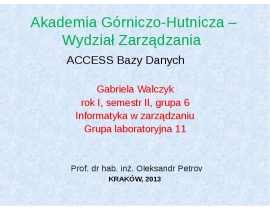 Sprawozdanie - Gabriela Walczyk