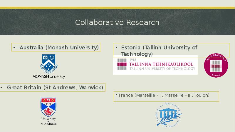 Collaborative Research France (Marseille - II, Marseille - III, Toulon)