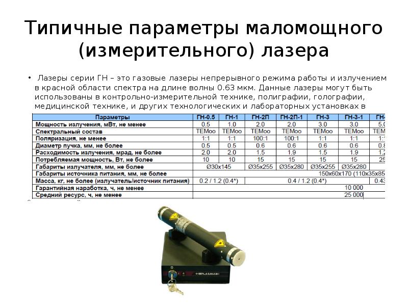 Измерительные параметры