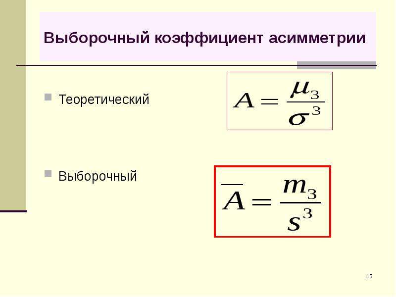 Коэффициент асимметрии