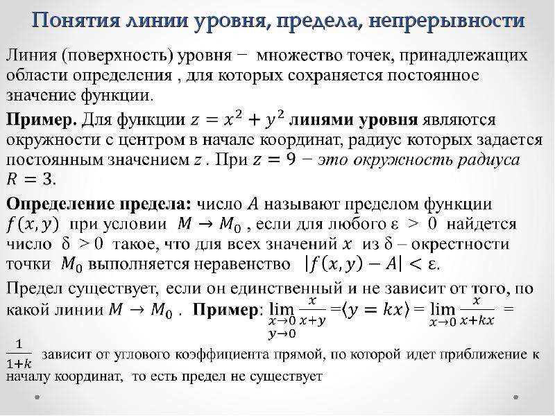 Нарисовать линии уровня функции онлайн