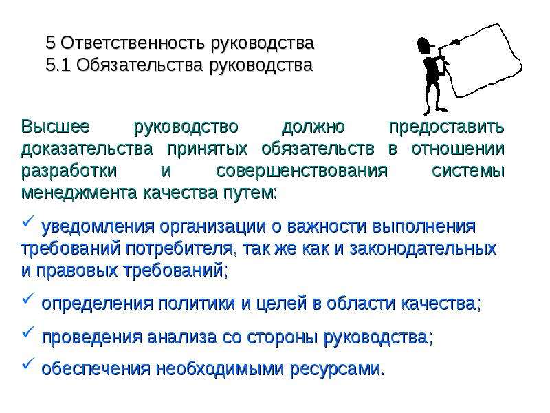 Стандарт ответственность руководства