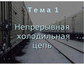 Непрерывная холодильная цепь