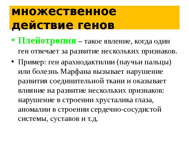 Действие генов