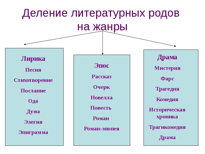 Литературные роды и жанры