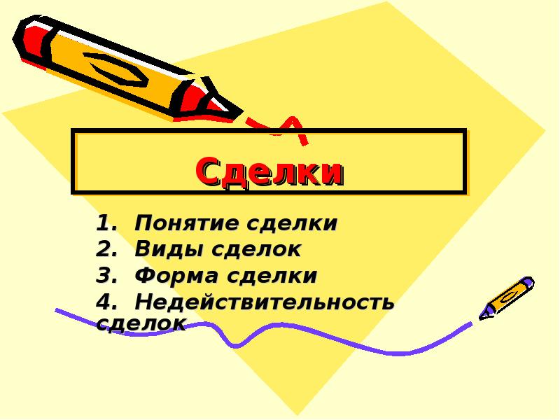 Сделки понятие и виды презентация