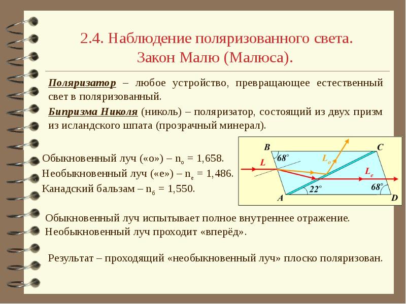 Закон брюстера рисунок