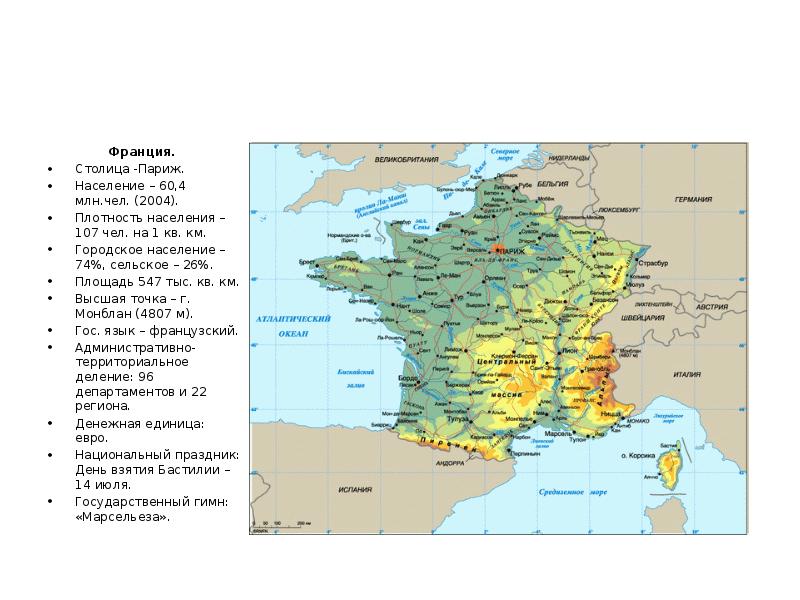 Характеристика франции по плану 7 класс