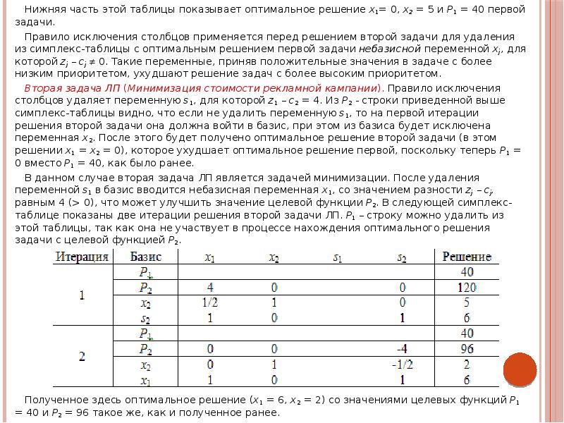 Показаны в таблице 1 4