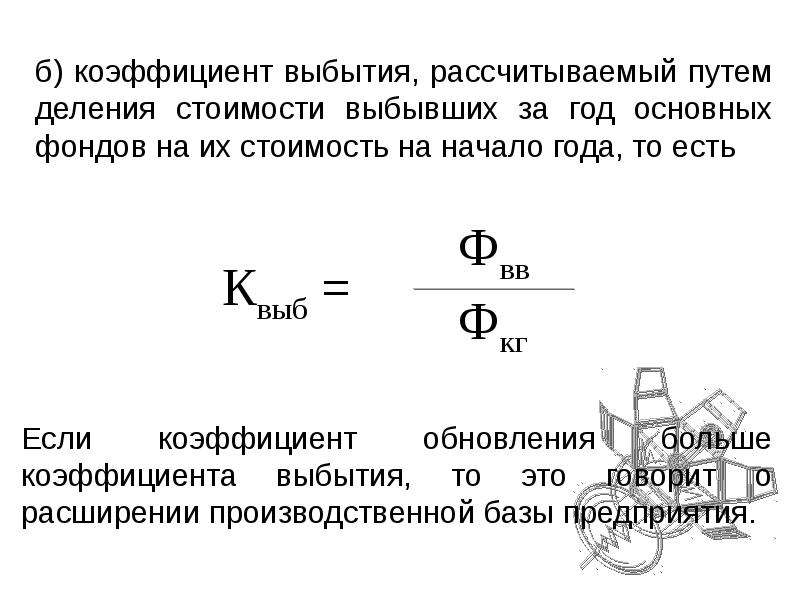 Характеристика износа основных фондов