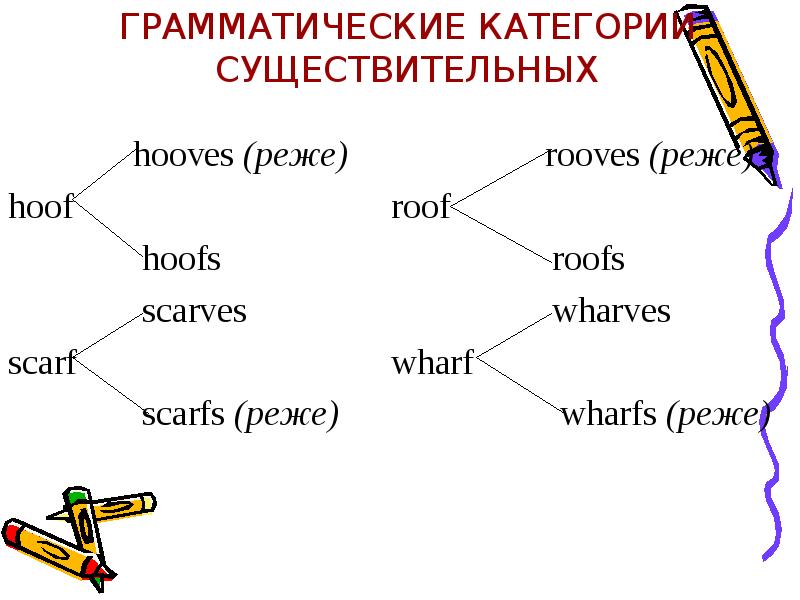 Грамматические категории существительных