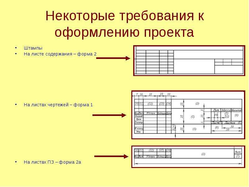 Штамп проекта это