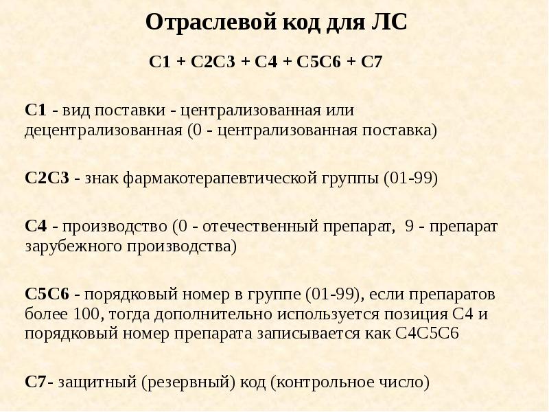 Кодирование аптечного