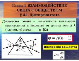 Дисперсия света