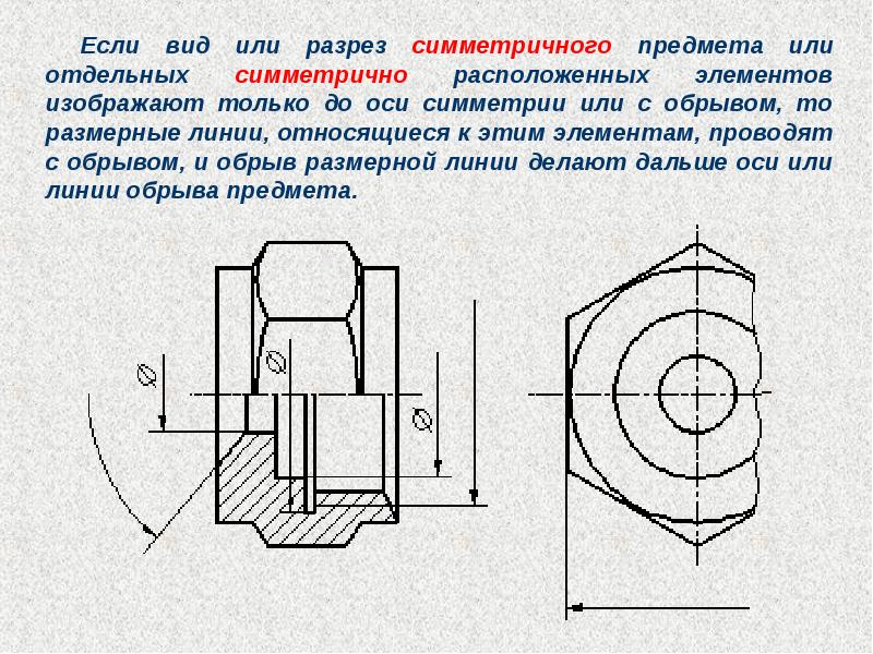 Размеры на чертеже ескд