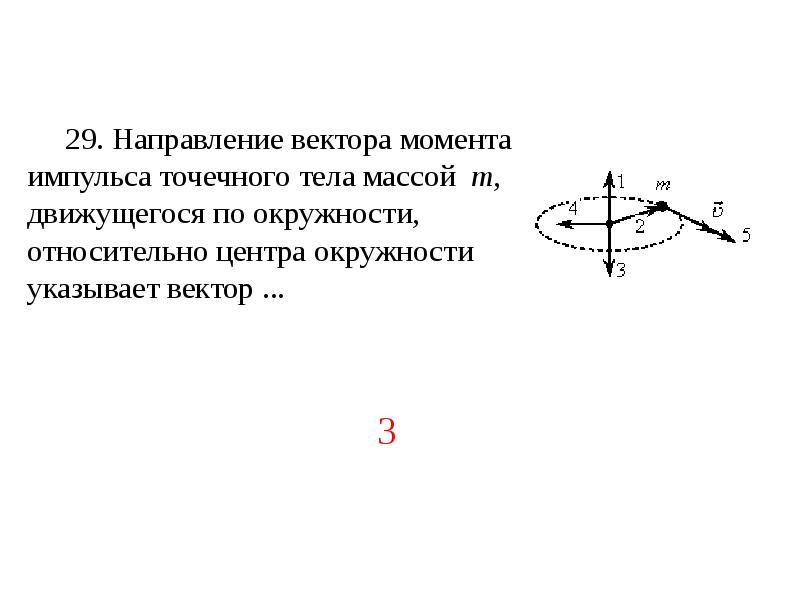 Проекция момента импульса тела