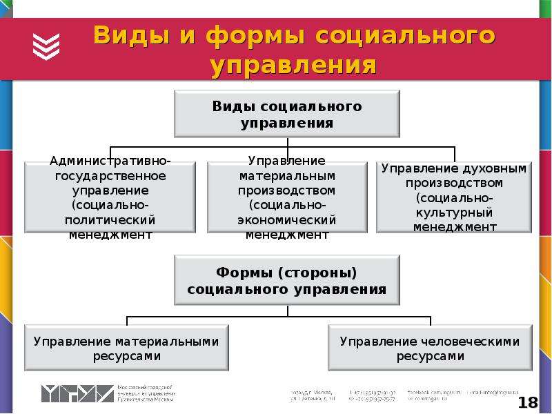 Виды социального управления