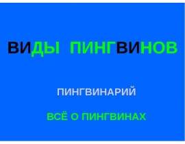 Виды пингвинов