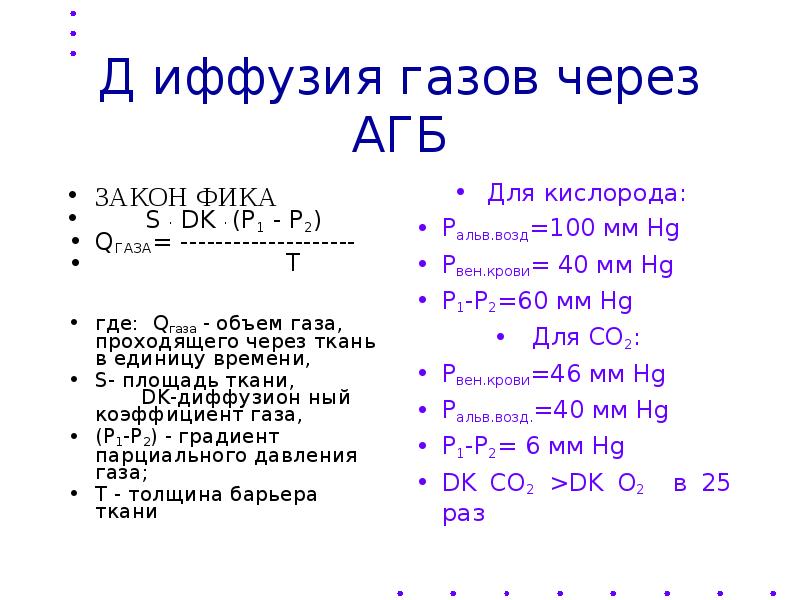 Q газа. Закон фика объем газа. Закон фика физиология дыхания. Закон фика для транспорта газов кровью. Закон фика кислород.