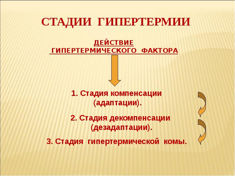 Стадии гипертермии