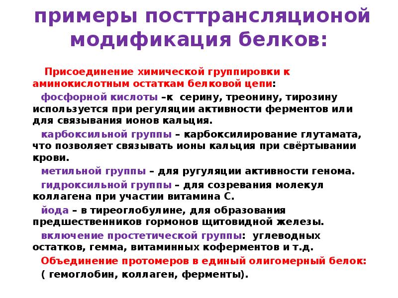 Модификация белков