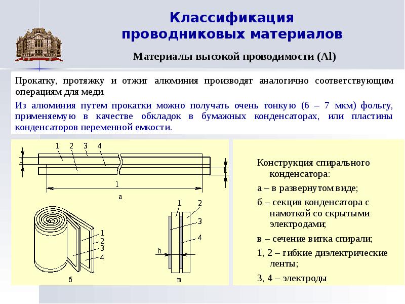 Основные параметры проводниковых материалов