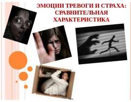 Тревога и страха сравнительная характеристика