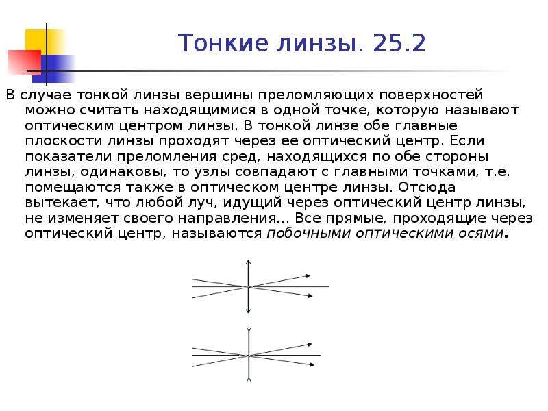 Оптический центр линзы. Тонкая линза. Оптический центр тонкой линзы. Оптический центр формула. Какую линзу называют тонкой.