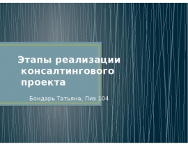 Консалтинговый проект