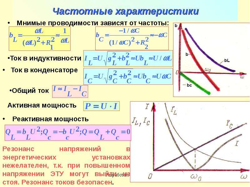 Зависимость энергии от силы. Зависимость силы переменного тока от частоты. Зависимость активной мощности от частоты.