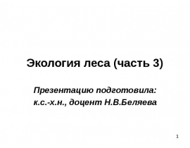 Экология леса. Часть 3