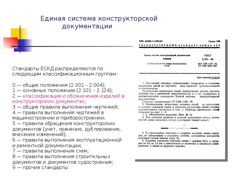 Единая система документации госты. Еди́ная систе́ма констру́кторской документа́ции (ЕСКД). Классификация чертежей ЕСКД. Стандарты по конструкторской документации. Общие положения Единой системы конструкторской документации.