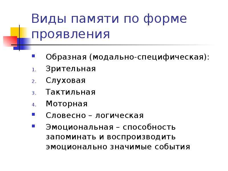 Основы памяти. Виды памяти Зрительная слуховая. Виды памяти моторная. Типы памяти Зрительная слуховая двигательная. Виды памяти образная.