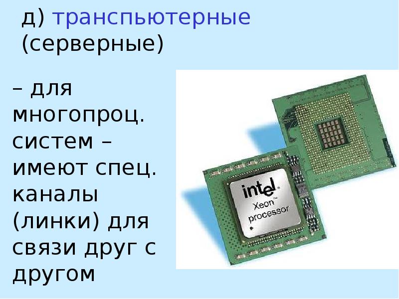 Виды процессоров презентация