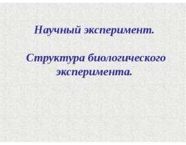 Научный эксперимент