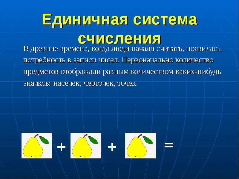 Единичная система счисления презентация