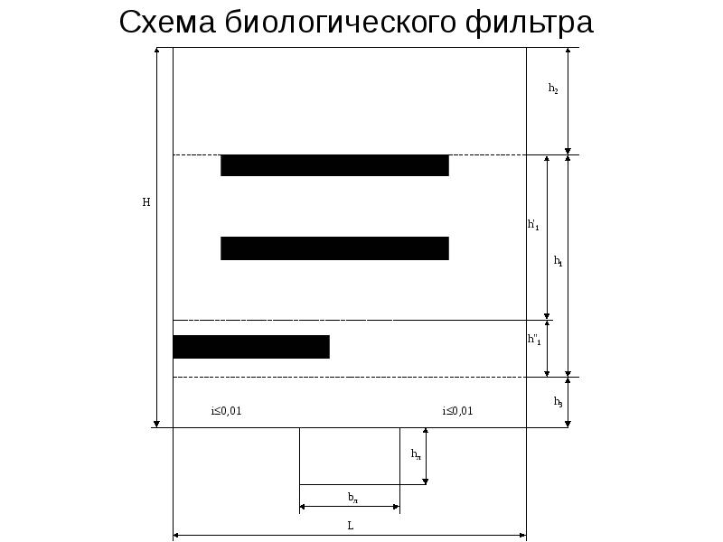 Схема биологического фильтра