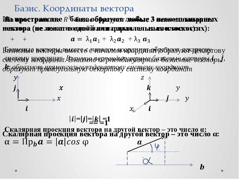 Базис в пространстве