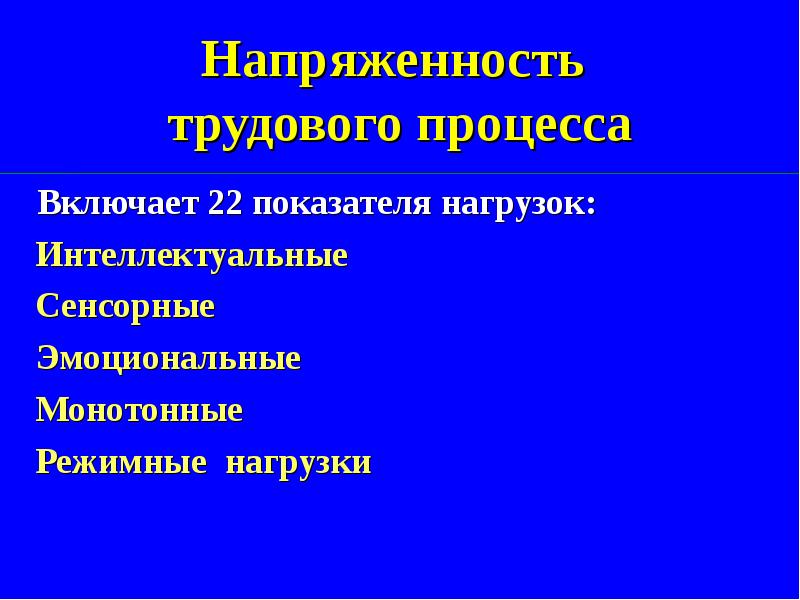 Напряженность трудового процесса