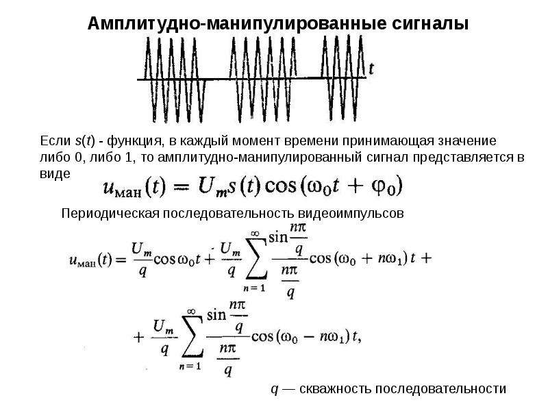 Амплитудно. Амплитудная модуляция сигнала формула. Амплитудная манипуляция сигнала. Амплитудно-манипулированные колебания. Амплитудно манипулированный сигнал.