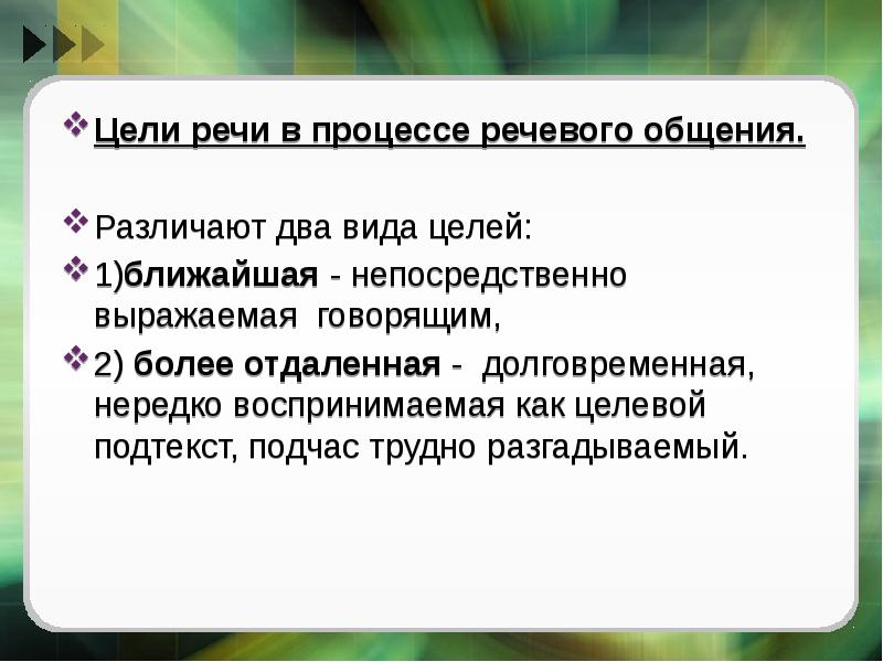 Процесс речевого общения