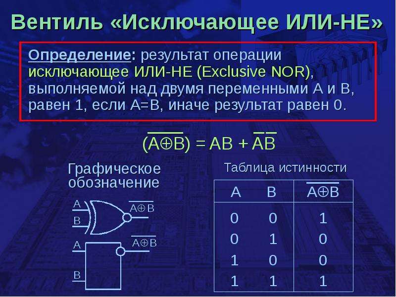 Исключающее или приоритет