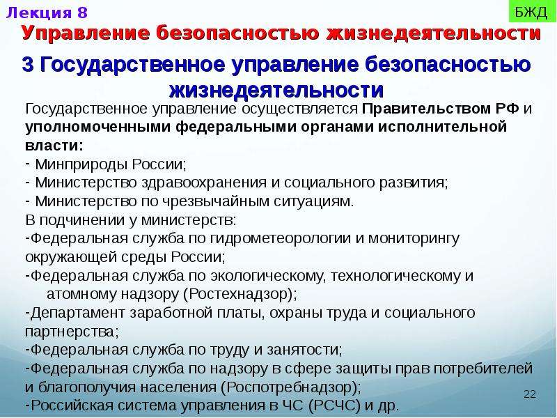 Органы государственного управления безопасностью презентация