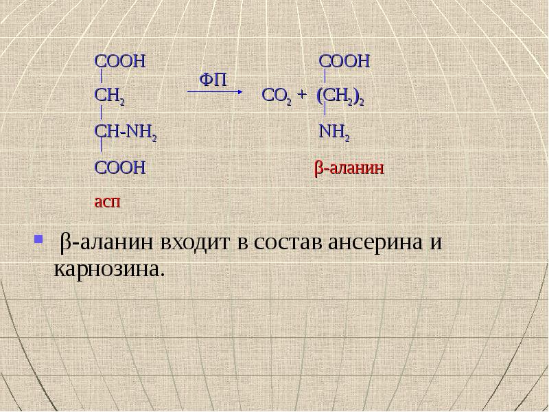 Схема приема бета аланина